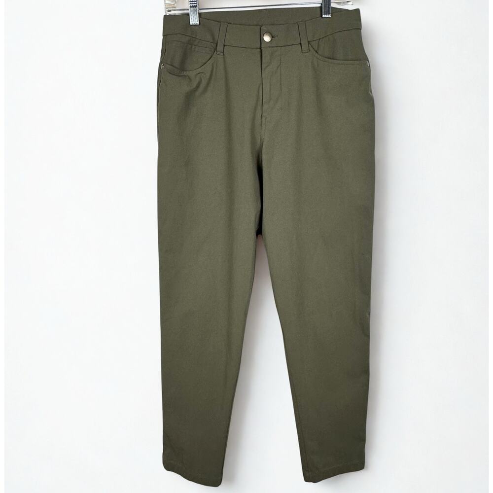 Lulumon Mens ABC Slim Pants 29 Olive Green Stretch Tech Athleisure Casual Golf